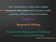 Basement Construction - City University of Hong Kong