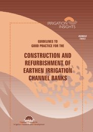 construction and refurbishment of earthen irrigation channel banks