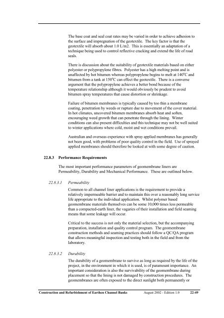 construction and refurbishment of earthen irrigation channel banks