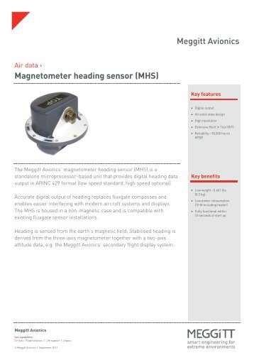Magnetic heading sensor data sheet - Meggitt Avionics