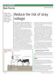 Reduce the risk of stray voltage