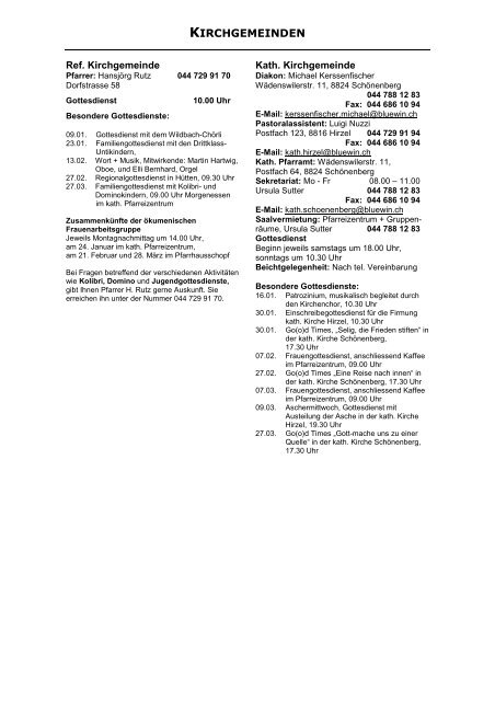 Dorfblatt 78 - Gemeinde Hirzel