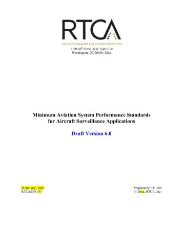 Minimum Aviation System Performance Standards for Aircraft ...
