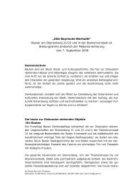 „Alte Bayrische Bierhalle“ Häuser am Steinenberg 21/23 und in der ...