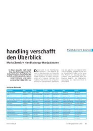 handling verschafft den Ãberblick