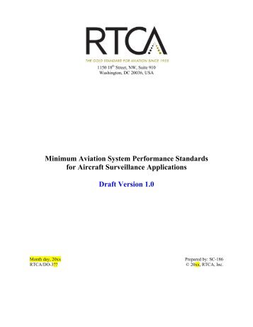 Minimum Aviation System Performance Standards for Aircraft ...