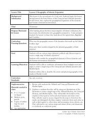 Lesson Title Lesson 2: Geography of Islamic Expansion Background ...