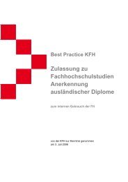 Anerkennung auslÃ¤ndischer Diplome - KFH