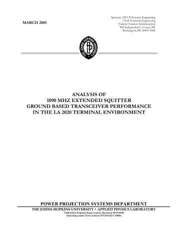 analysis of 1090 mhz extended squitter ground based transceiver ...