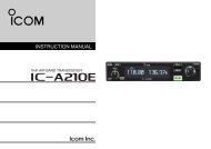 IC-A210E Instruction manual - Icom France