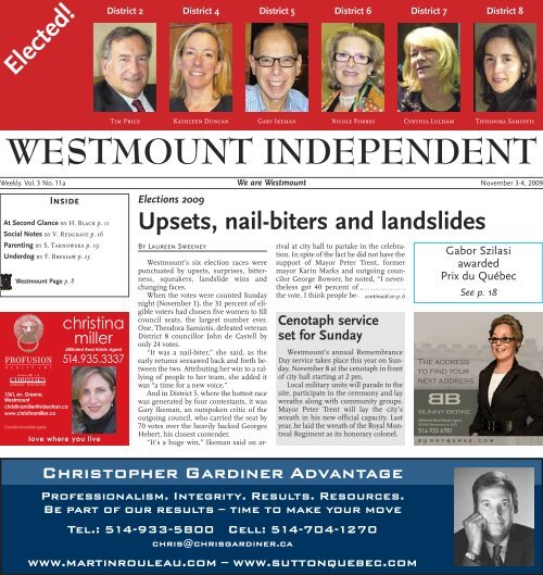 November 2 - Westmount Independent