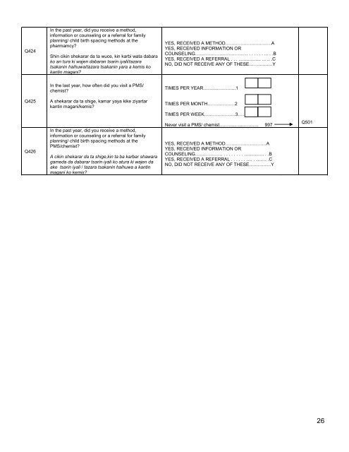 Questionnaire - Measurement, Learning & Evaluation Project