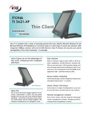 Itona TI gives you all the advantages of thin client ... - VXL Instruments