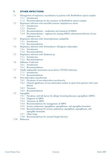 Report of the UK Cystic Fibrosis Trust Antibiotic Working Group