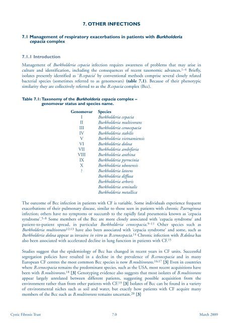 Report of the UK Cystic Fibrosis Trust Antibiotic Working Group