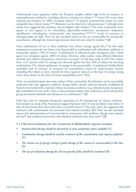 Report of the UK Cystic Fibrosis Trust Antibiotic Working Group