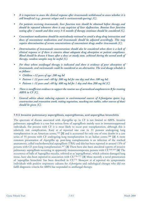 Report of the UK Cystic Fibrosis Trust Antibiotic Working Group