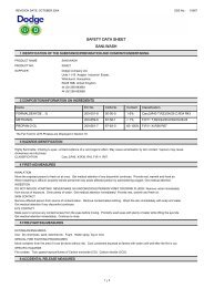 SAFETY DATA SHEET SANI-WASH - The Dodge Company