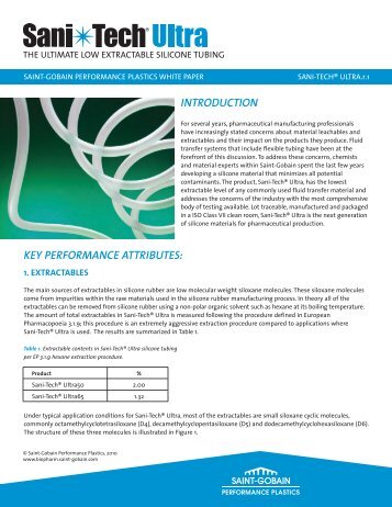 key performance attributes - Saint-Gobain Performance Plastics ...