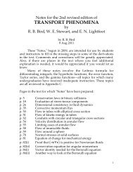 TRANSPORT PHENOMENA