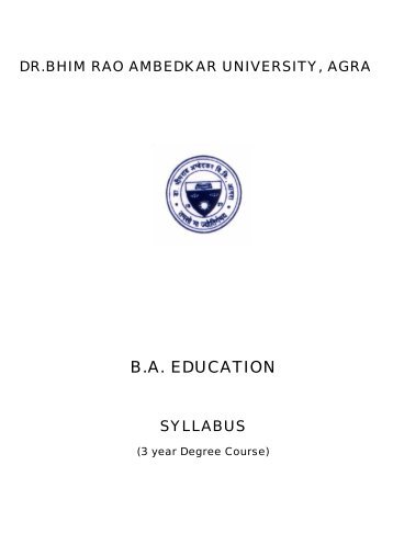 B.A. EDUCATION - Dr BR Ambedkar University