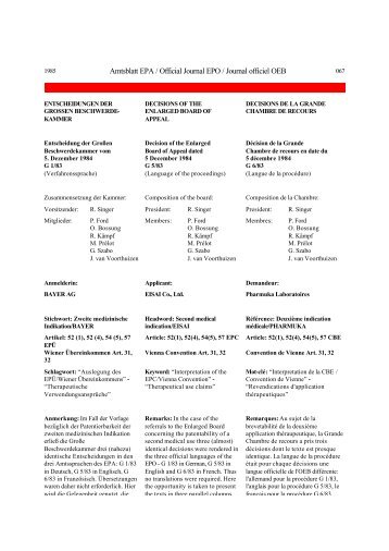 Amtsblatt EPA / Official Journal EPO / Journal officiel OEB - CyberEPC