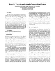 Learning Vector Quantization in Footstep Identification - Oulu