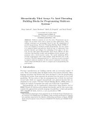 Hierarchically Tiled Arrays Vs. Intel Threading Building Blocks for ...