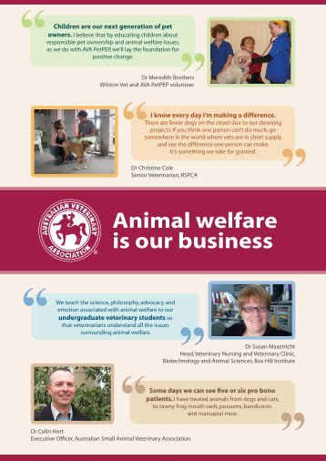 Animal welfare is our business - Australian Veterinary Association