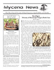 The Mycological Society of San Francisco April 2010, vol. 61:04