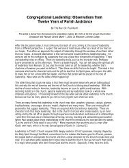 Observations from Twelve Years of Parish Assistance