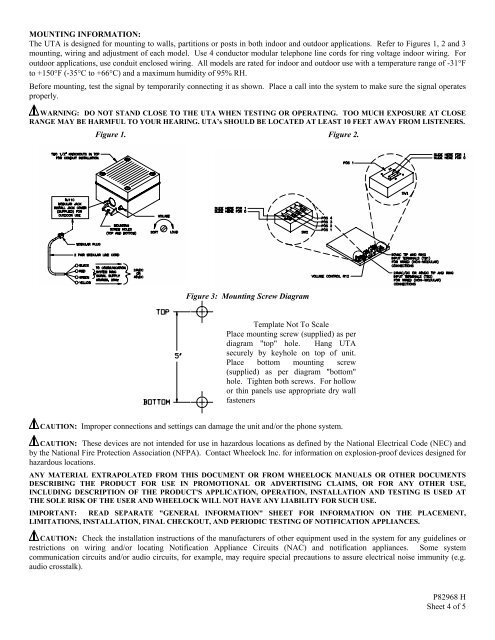 UTA-1 Instruction Sheet - Cooper Industries