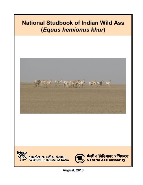 National Studbook of Indian Wild Ass - Central Zoo Authority