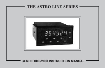 Gemini 1000 & Gemini 2000 Manual PDF - Red Lion Controls