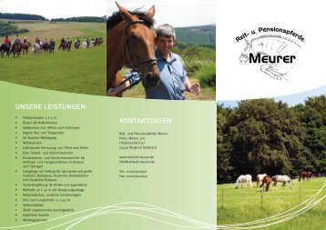 Informationsflyer - im Reitstall Meurer