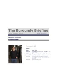 The Burgundy Briefing - Sarah Marsh Home Page