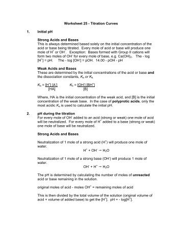 Worksheets Acid Base Titration Worksheet acid base titration worksheet unit 8 acids and bases worksheet
