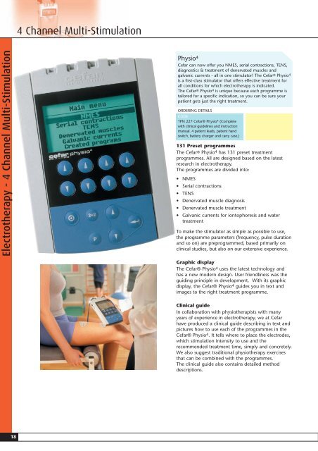 I-Tech Physio: electrotherapy device  Electrotherapy - I-Tech Medical  Division