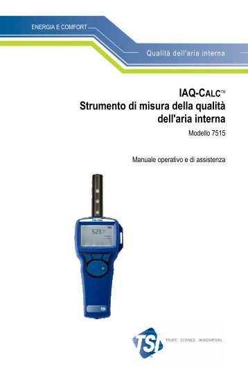 Indoor Air Quality Meter IAQ-Calc Model 7515 ... - Orione S.r.l.