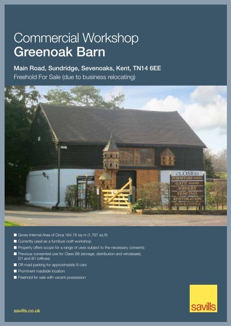 Commercial Workshop Greenoak Barn - Savills