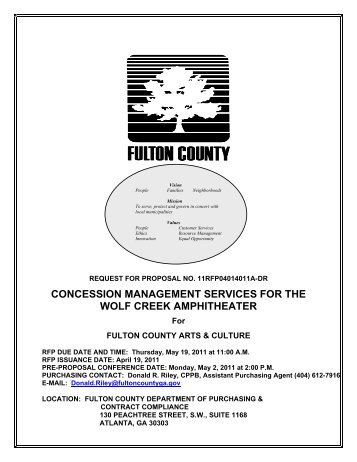 concession management services for the wolf creek ... - Fulton County