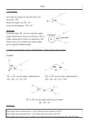 Angles 1 1. Vocabulaire. Soit l'angle de sommet O et de cÃ´tÃ©s [Ox et ...