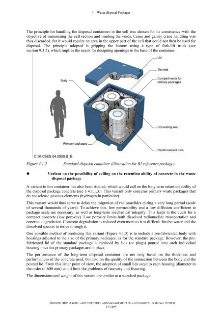 Architecture and management of a geological repository - Andra