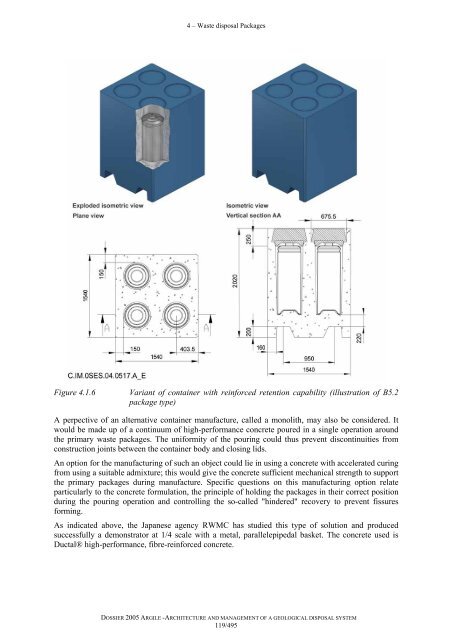 Architecture and management of a geological repository - Andra