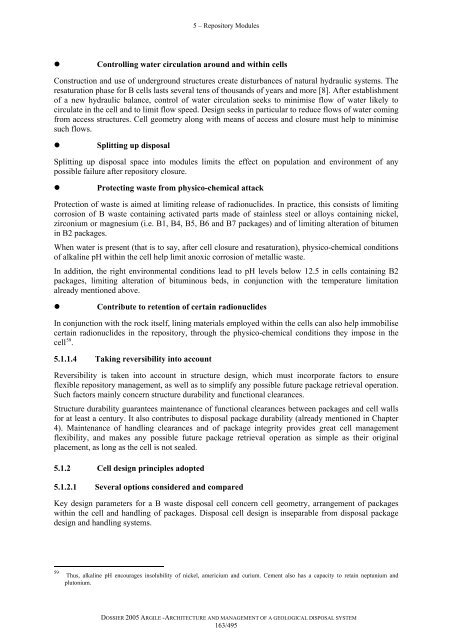 Architecture and management of a geological repository - Andra