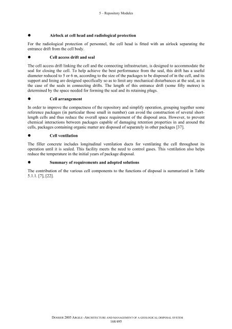 Architecture and management of a geological repository - Andra