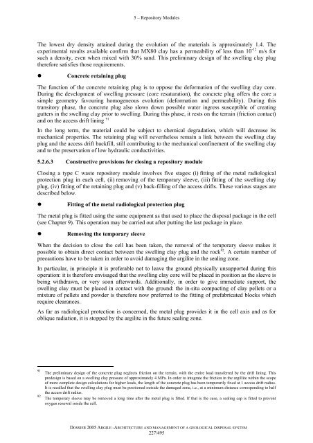 Architecture and management of a geological repository - Andra