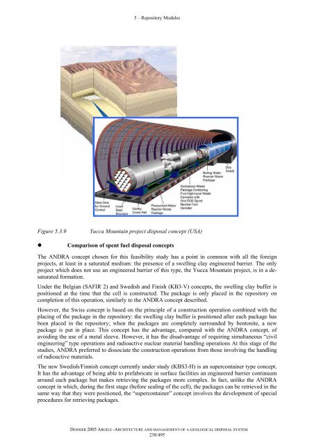 Architecture and management of a geological repository - Andra