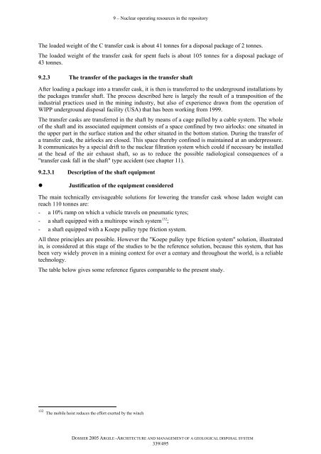 Architecture and management of a geological repository - Andra