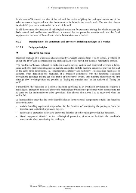 Architecture and management of a geological repository - Andra